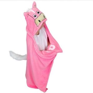 Lazy One Kids Pink Horse Critter Blanket - 40 in  x 50 in
